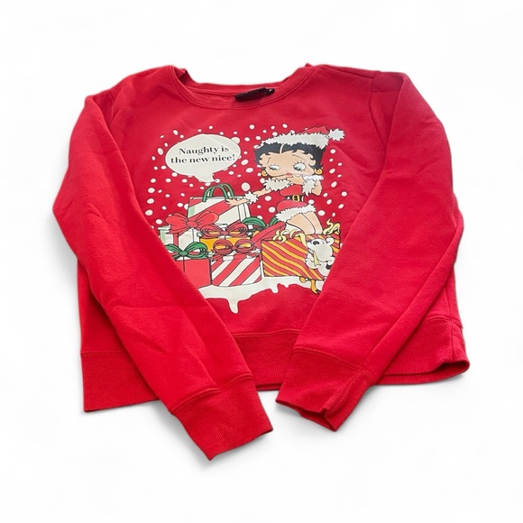 Betty Boop Sz medium Sweatshirt graphic Ptp 17 “ 19 “ L - Picture 1 of 9